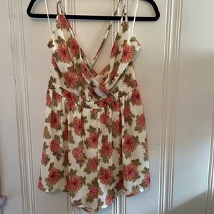Chiffon rose romper